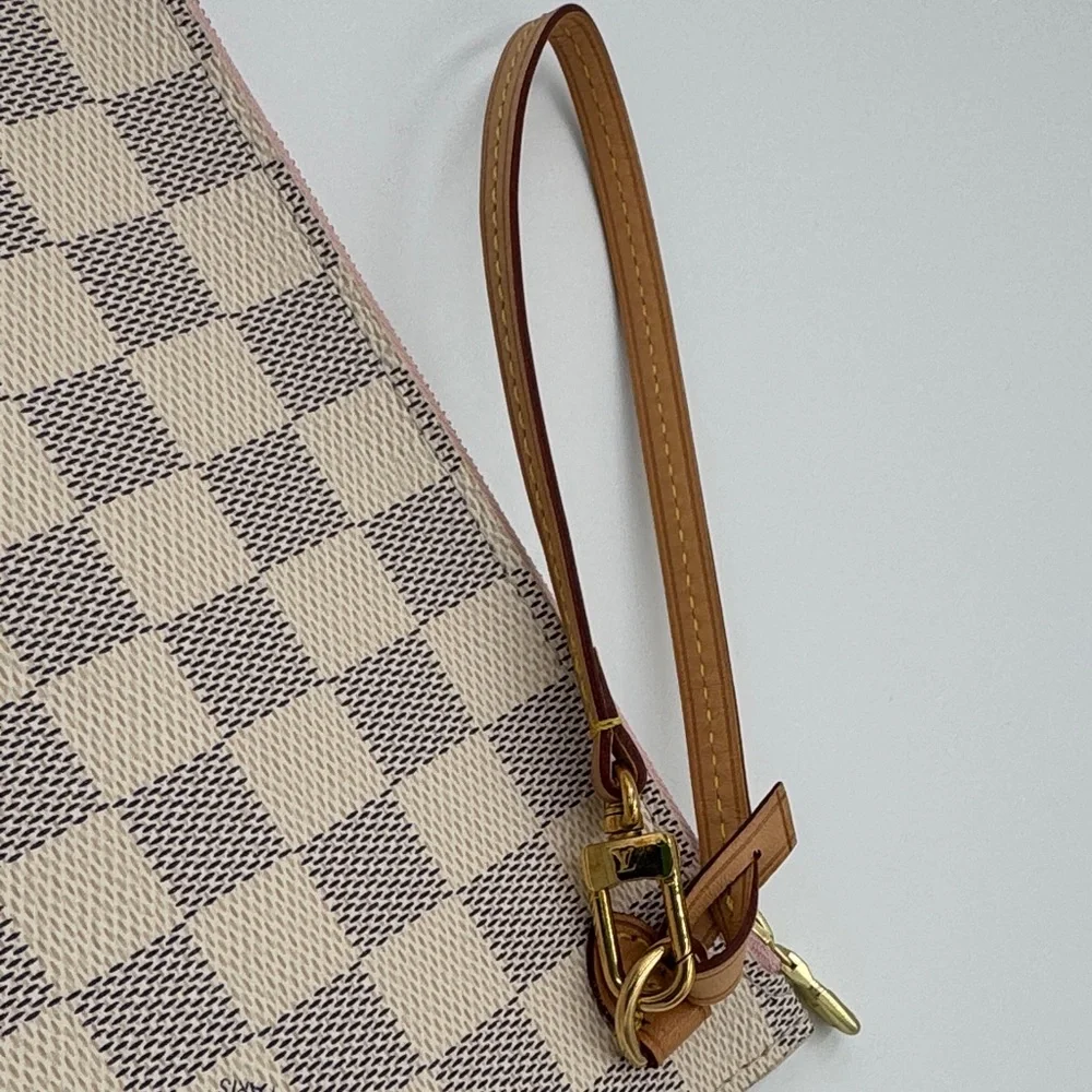 Louis Vuitton Damier Azur Neverfull Pouch / Wristlet